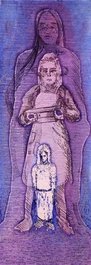 What a relief that childhood is over 1 – Dorota Karolewska, akwaforta, 2023