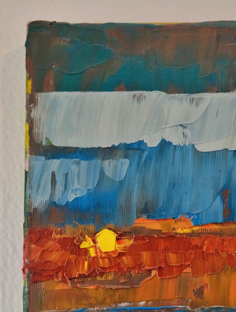 Pure Yellow Sun – Roman Bemben, olej, akryl, 2025