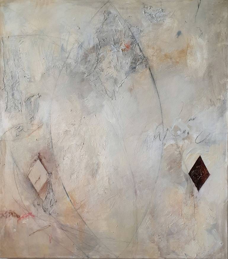 Navigating towards silence – Magdalena Orlik-Kilarska, akryl, kolaż, technika mieszana, 2023
