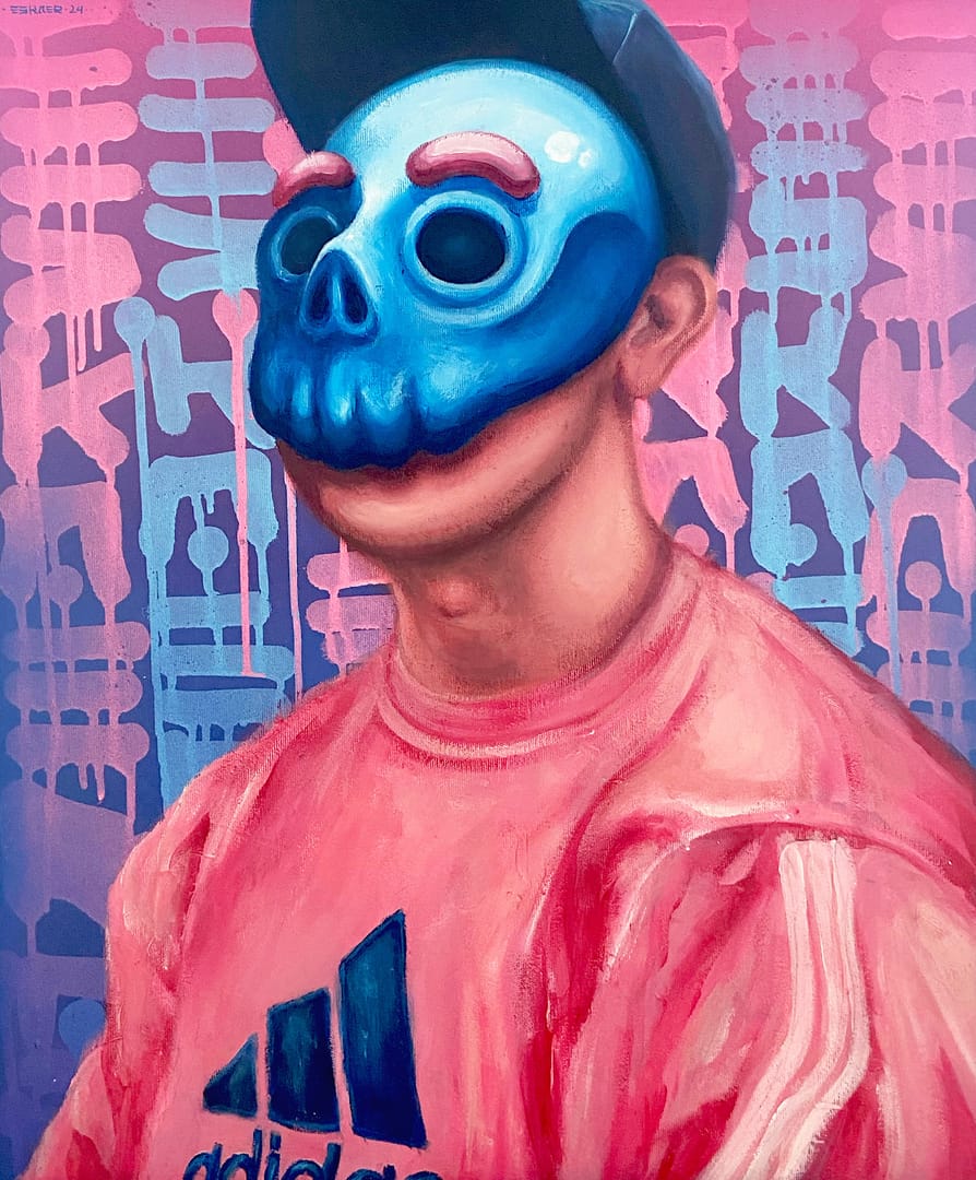 Self- Portrait – Eskaer, akryl, 2024