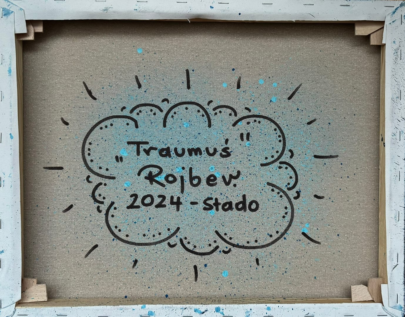 Traumuś – Rojber, akryl, graffiti, technika własna, 2024