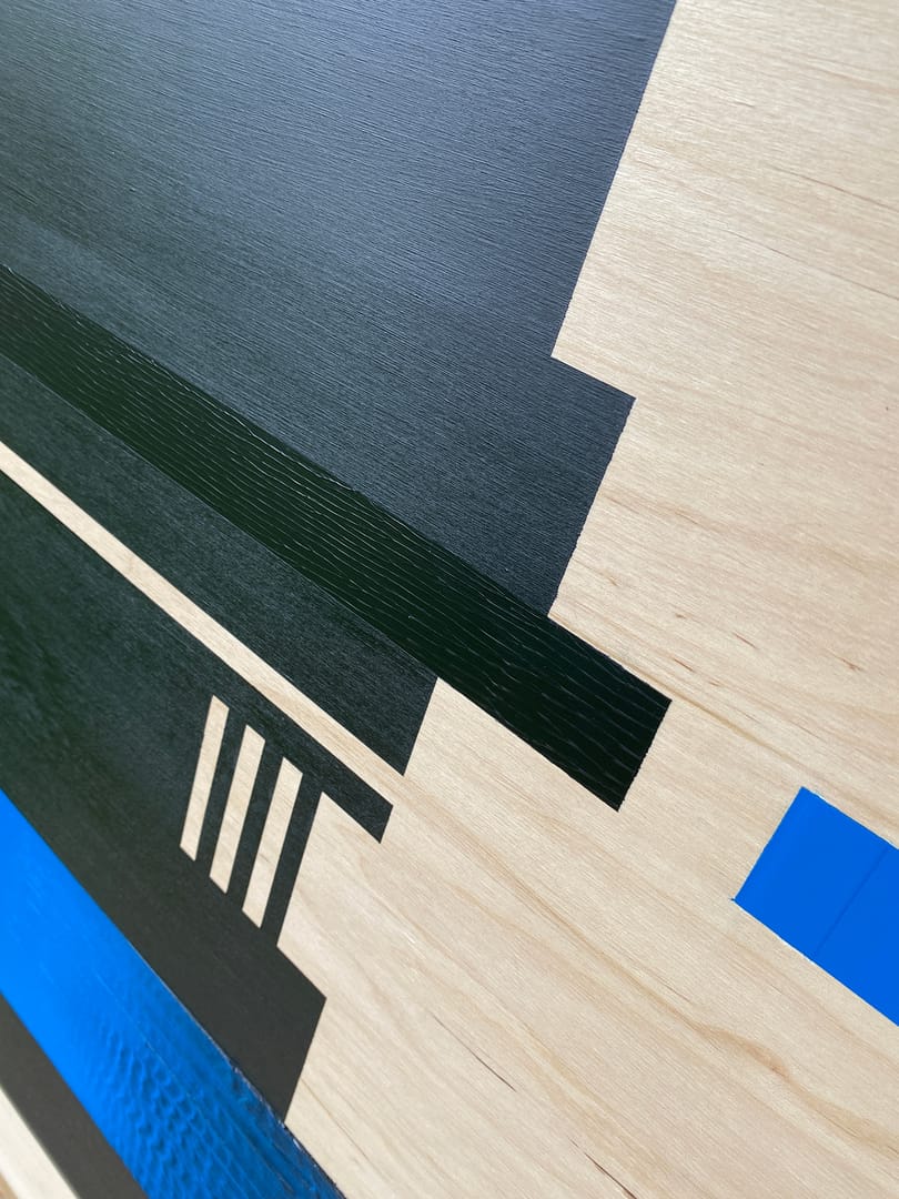 Blue 014 – Przemysław Robert Chochół, akryl, technika własna, 2023