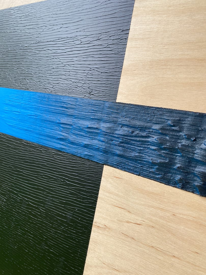 Blue 014 – Przemysław Robert Chochół, akryl, technika własna, 2023