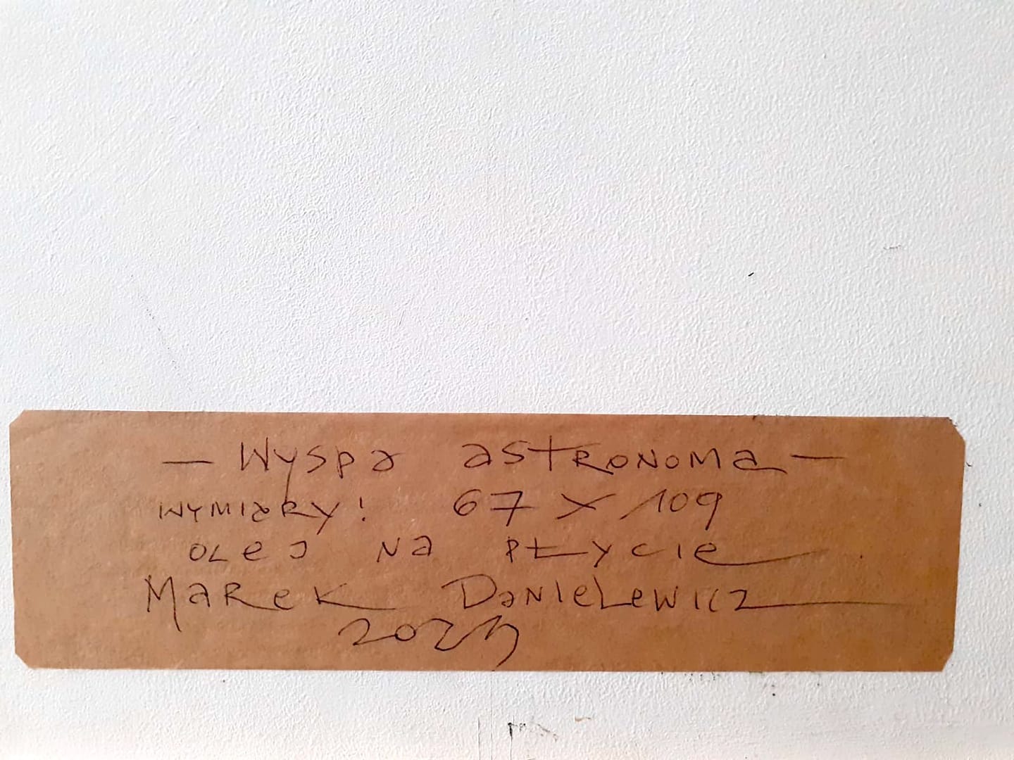 Wyspa Astronoma – Marek Danielewicz, olej, 2023