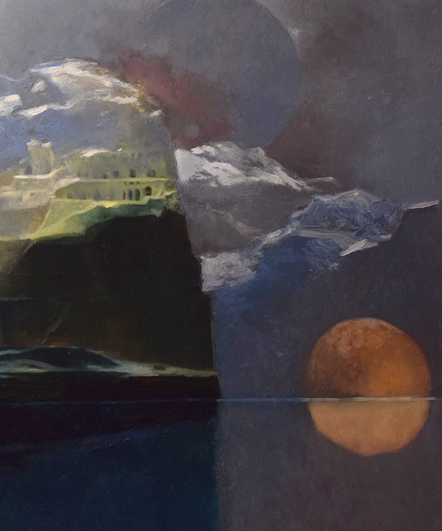 Wyspa Astronoma – Marek Danielewicz, olej, 2023