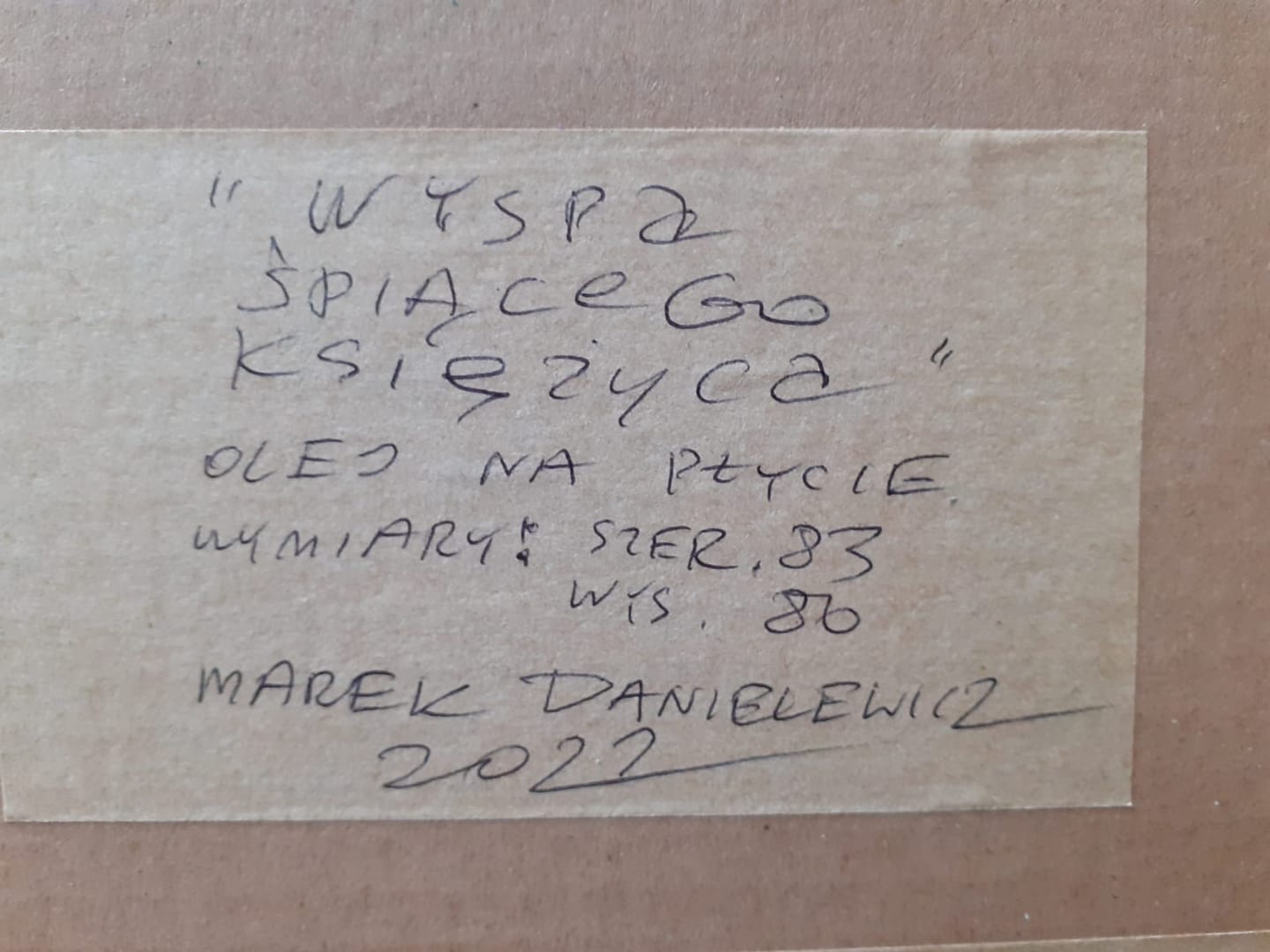 Wyspa Śpiącego Księżyca – Marek Danielewicz, olej, 2022