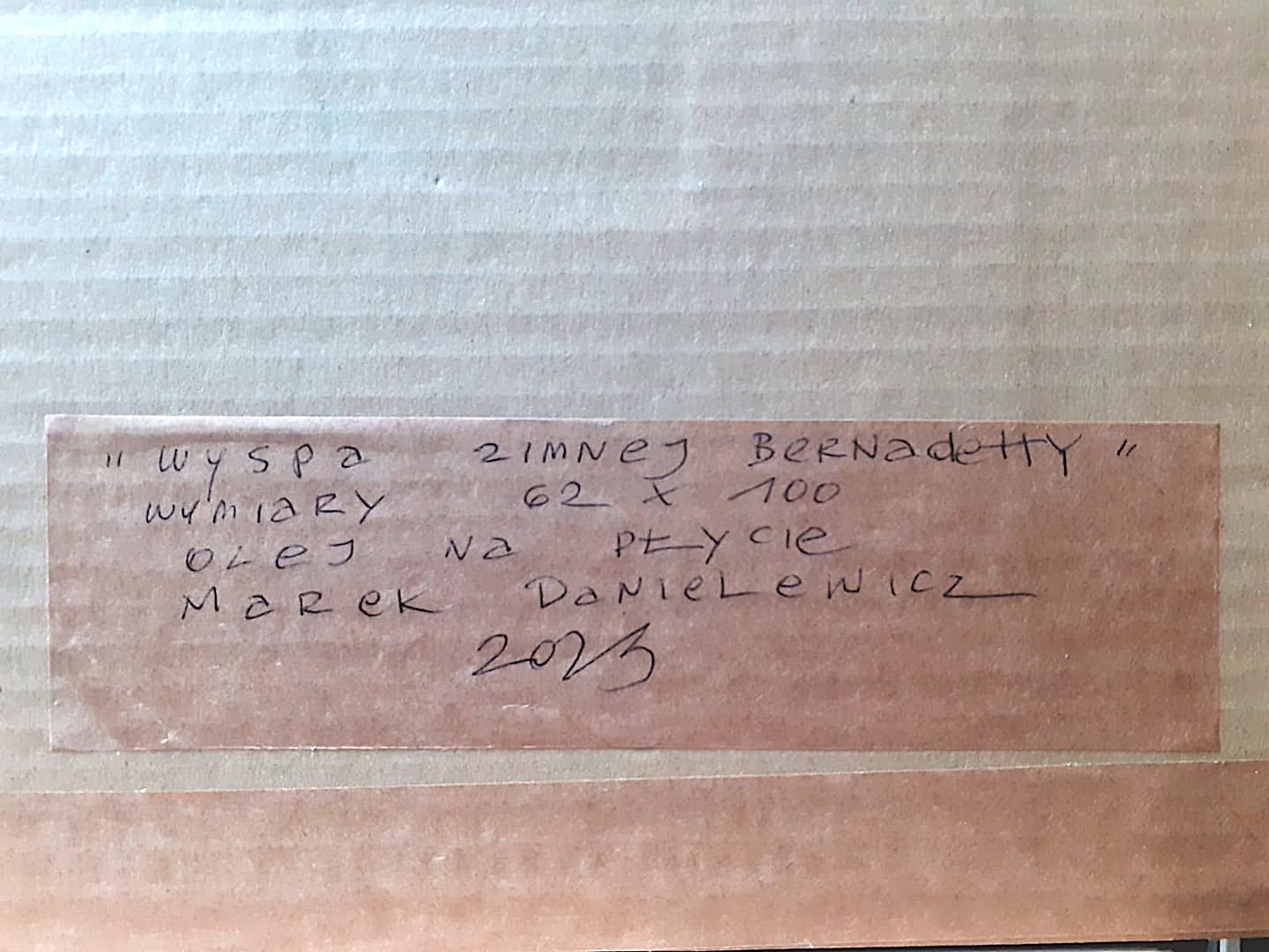 Wyspa Zimnej Bernadetty – Marek Danielewicz, olej, 2023