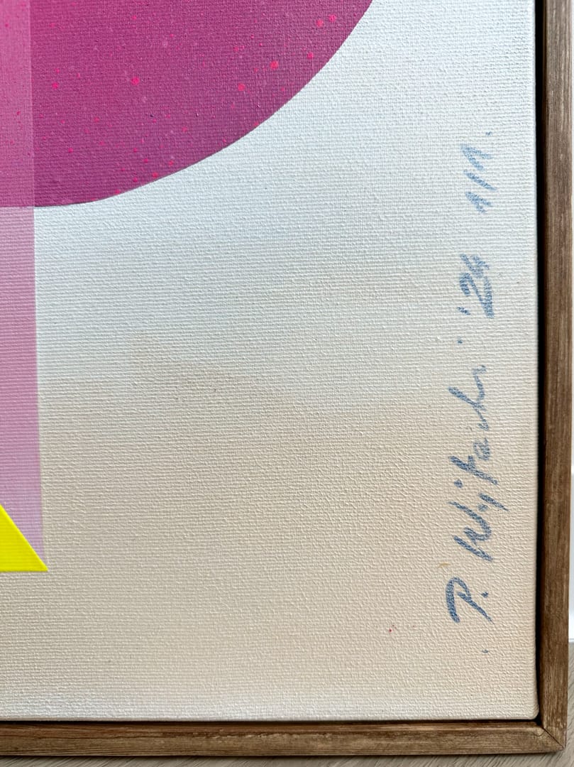 Ruby Strike – Piotr Wojtecki, akryl, graffiti, technika mieszana, 2024