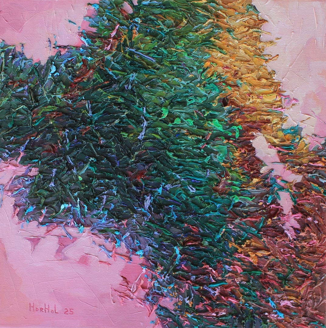 Flowering (116) – Olena Horhol, olej, 2025