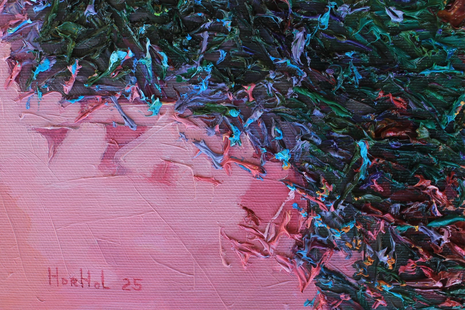 Flowering (116) – Olena Horhol, olej, 2025