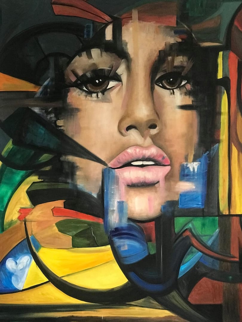 SZERMIERKA: PORTRET W RUCHU – GIZA, olej, 2018