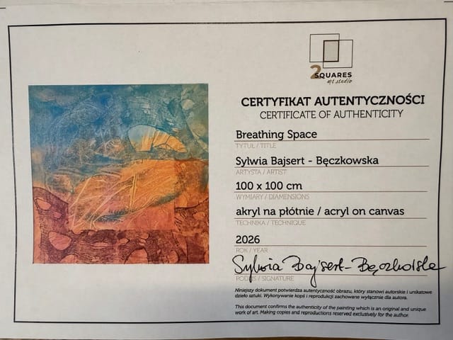 Breathing Space – Sylwia Bajsert-Bęczkowska, akryl, 2026