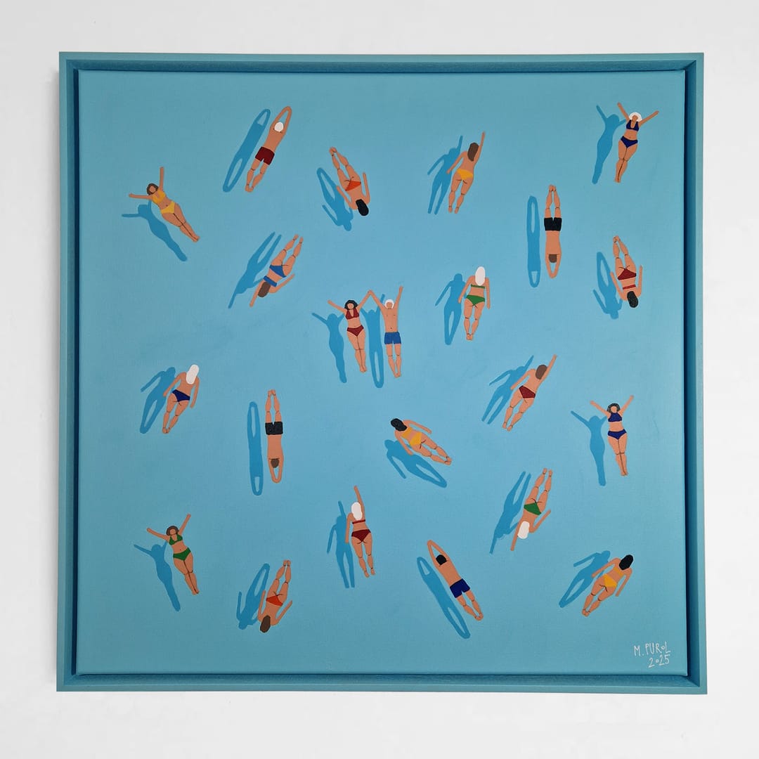 Swimming Society 55 – Magdalena Purol, akryl, 2025