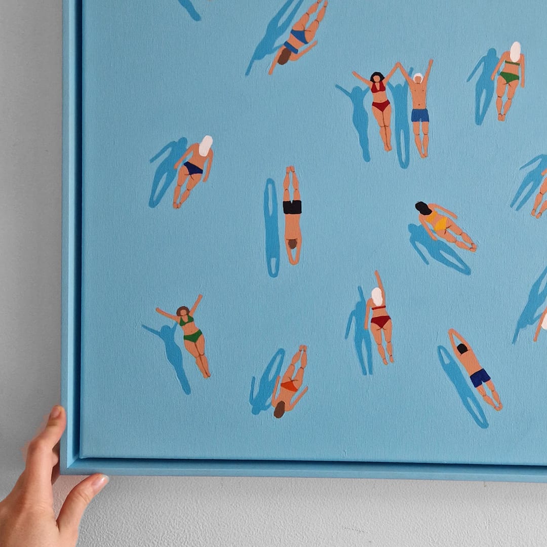 Swimming Society 55 – Magdalena Purol, akryl, 2025