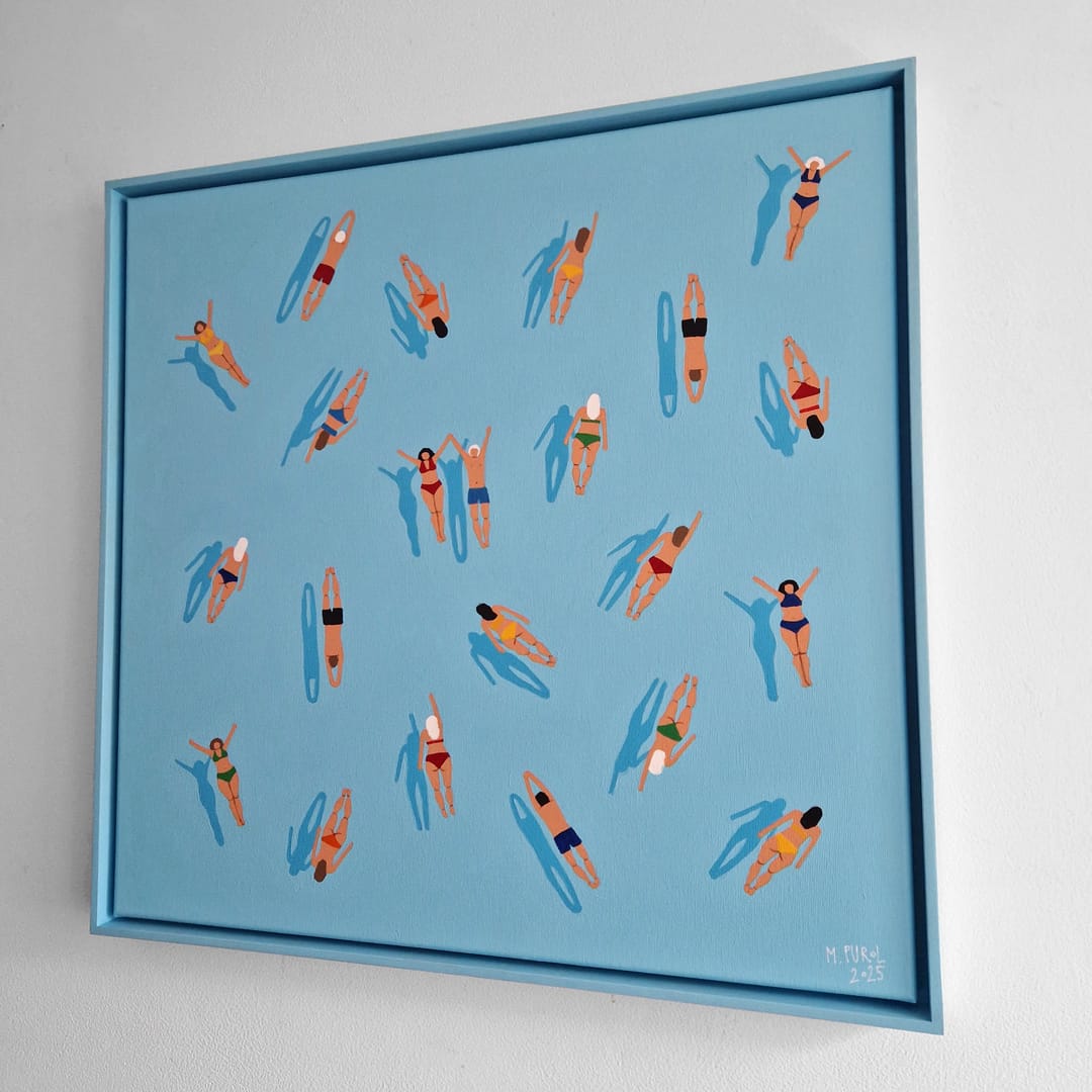 Swimming Society 55 – Magdalena Purol, akryl, 2025