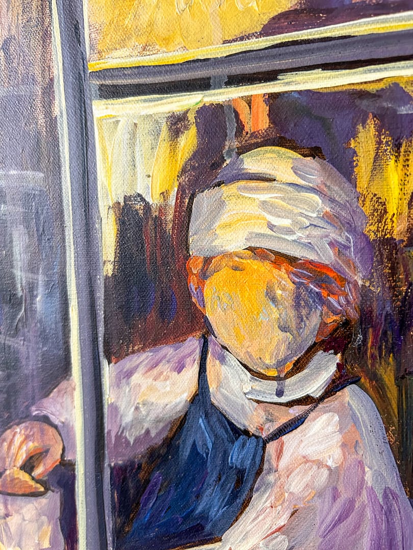 Pączki – Varvara Kurakina, akryl, 2024
