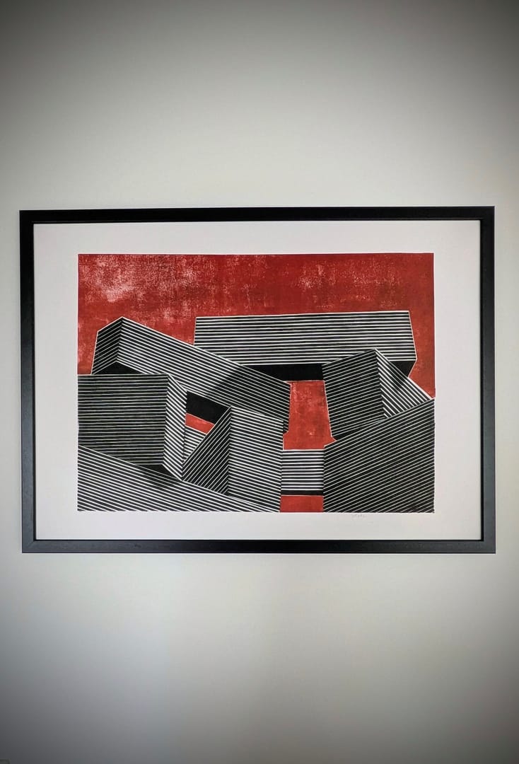 Interlace – Natalia Gałązka, linoryt, 2021