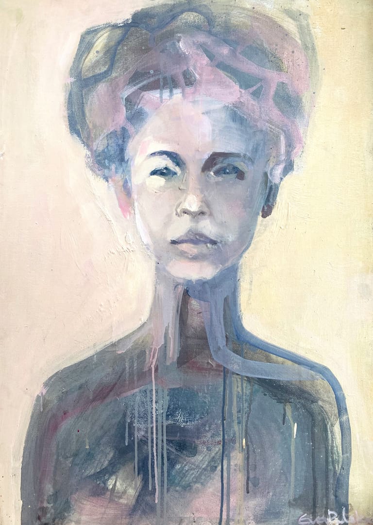 portret – Ewa Paulska Jaźwińska, olej, 2023