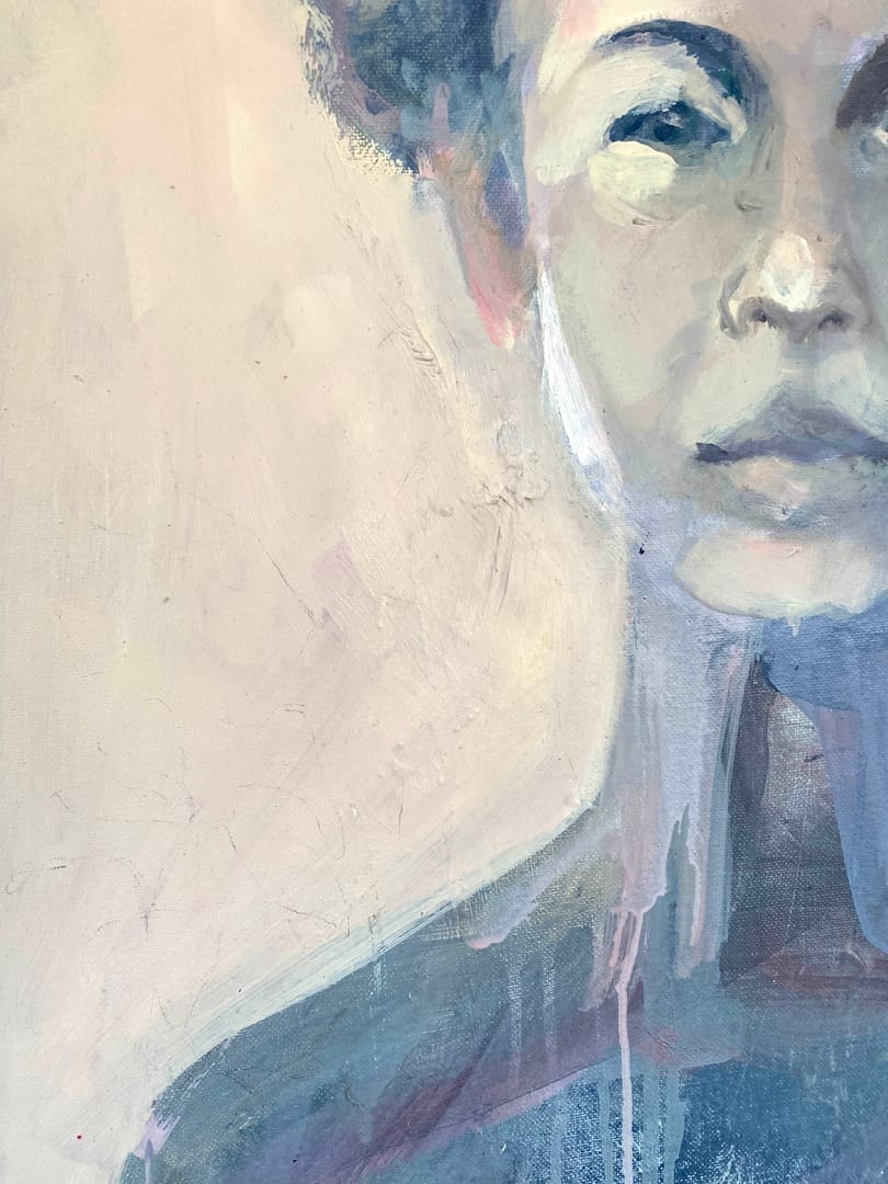 portret – Ewa Paulska Jaźwińska, olej, 2023