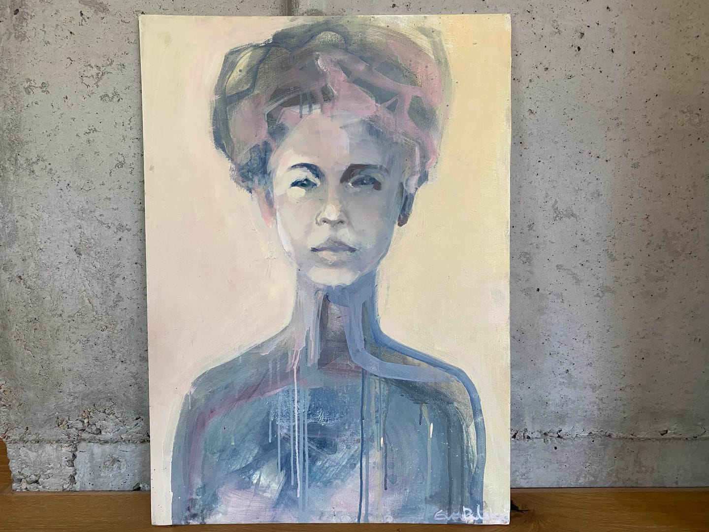 portret – Ewa Paulska Jaźwińska, olej, 2023