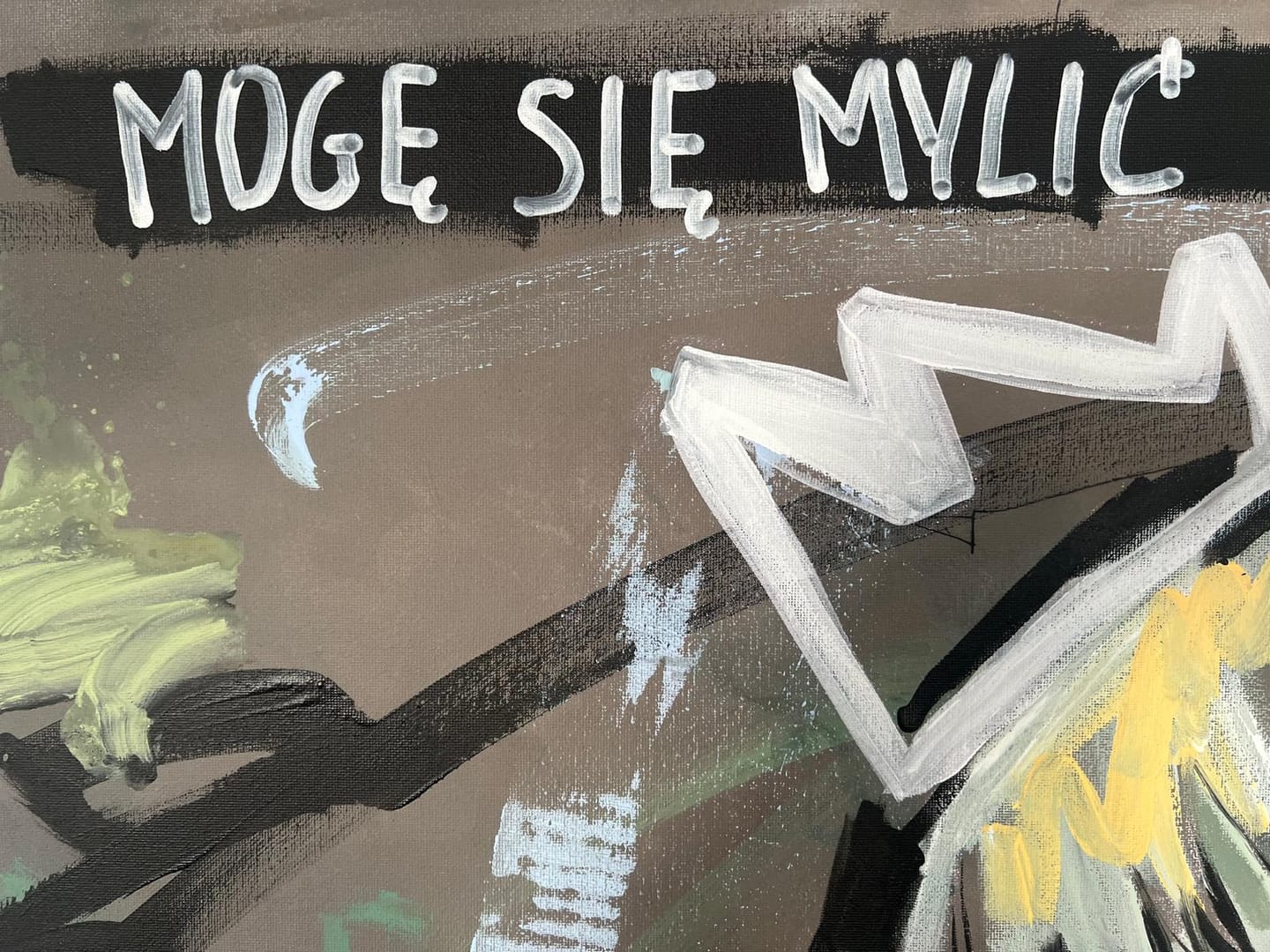 Mogę się mylić, ale wątpię – Magdalena Gajowniczek, akryl, 2025