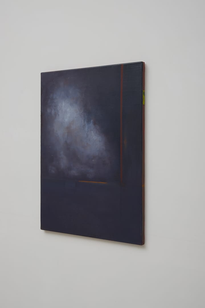 Blue Sky – Prot Urban, olej, 2025