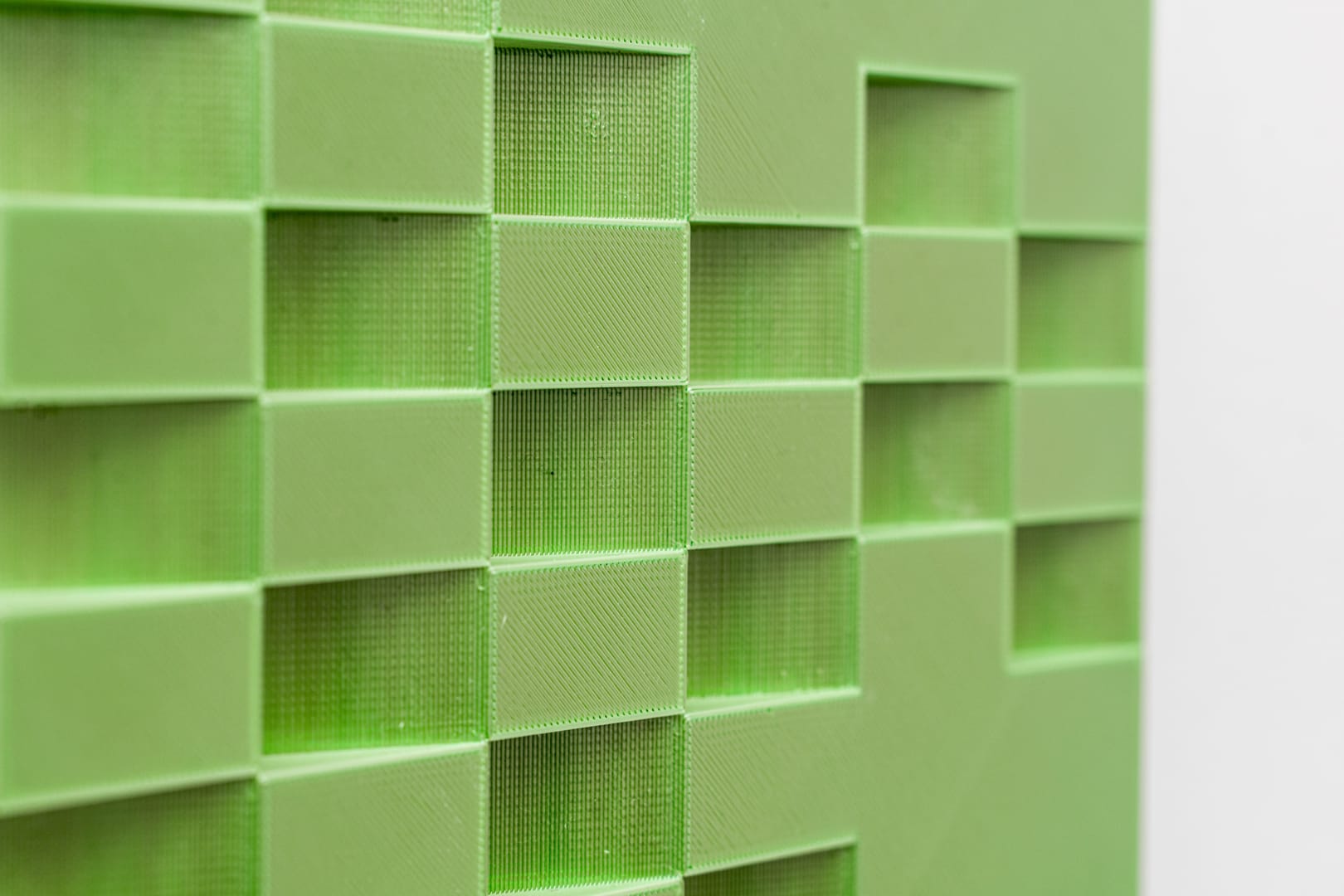 Zielony porządek 1 i 2, z cyklu Generatory obrazów – Jakub Malinowski, druk 3D, 2022