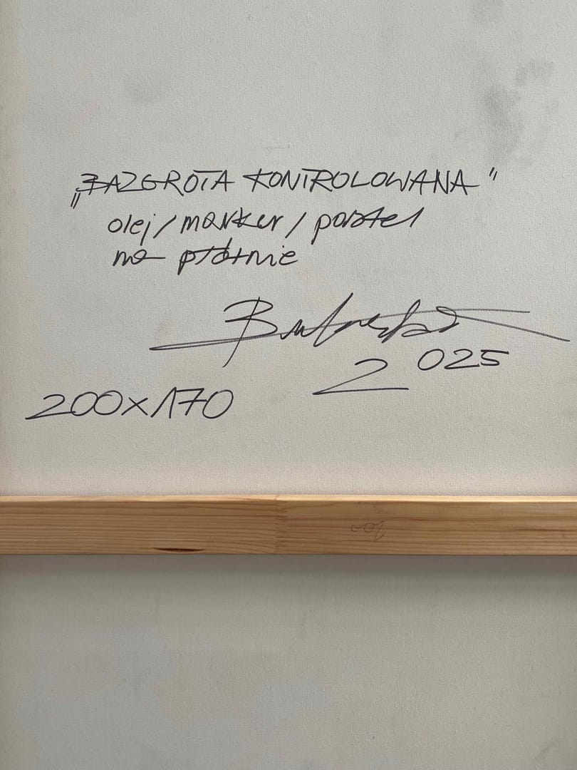 bazgrota kontrolowana – Łucja Bańkowska, technika mieszana, 2025