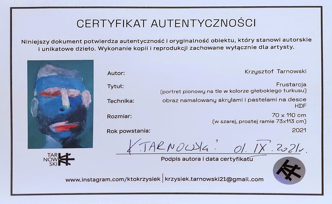 Frustarcja – Krzysztof Tarnowski, akryl, 2021