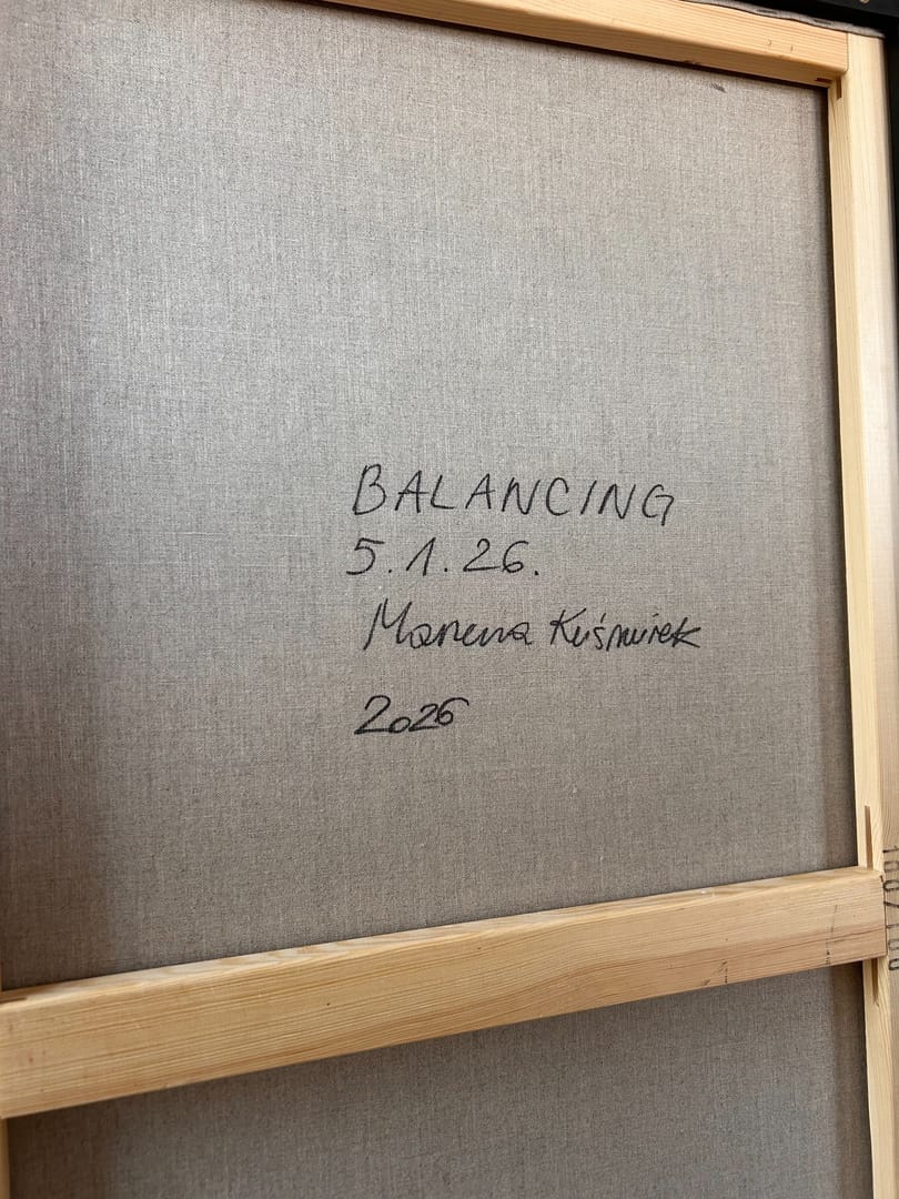 BALANCING 5.1.26. – Marzena Kuśmirek, akryl, technika mieszana, 2026