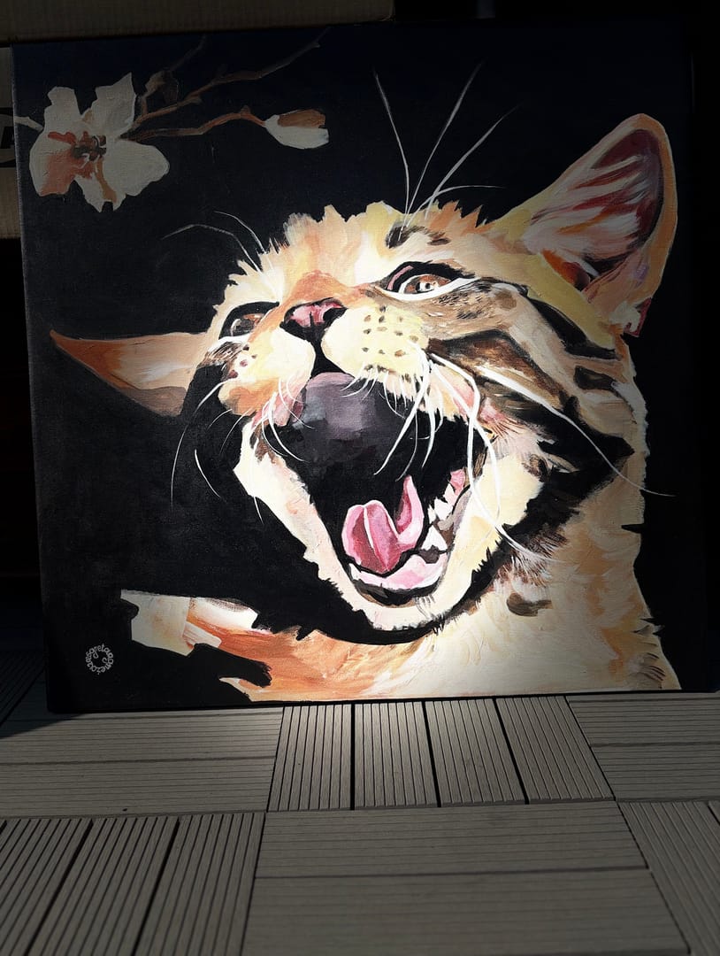 Kot – Greta Agneża-Siemczuk, akryl, 2026
