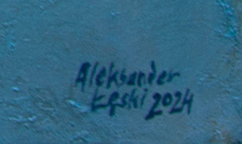 Mgnienie – Aleksander Łęski, akryl, olej, 2024