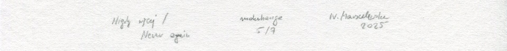 Nigdy więcej – Weronika Marszelewska, drzeworyt, 2025