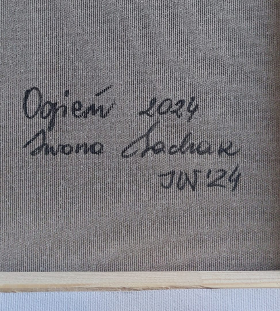 Ogień – Iwona Sacharz, akryl, 2024
