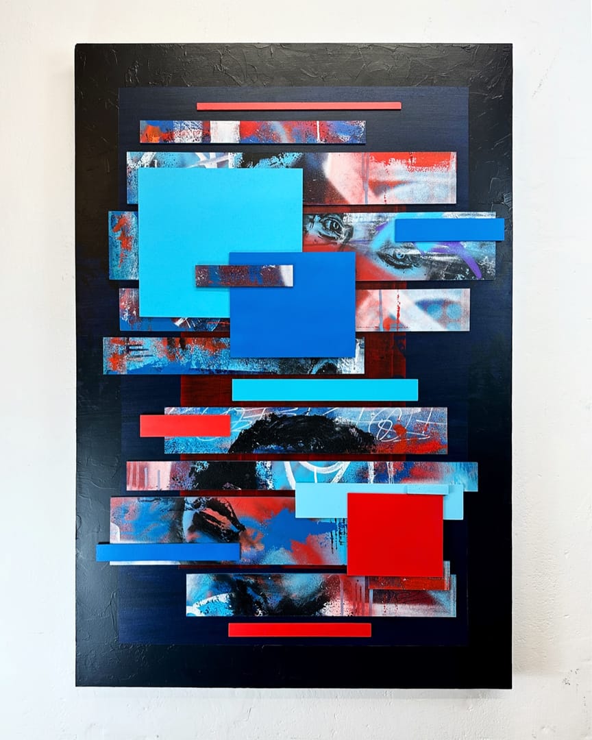 After Glitch – Przemysław Robert Chochół, akryl, technika mieszana, technika własna, 2024