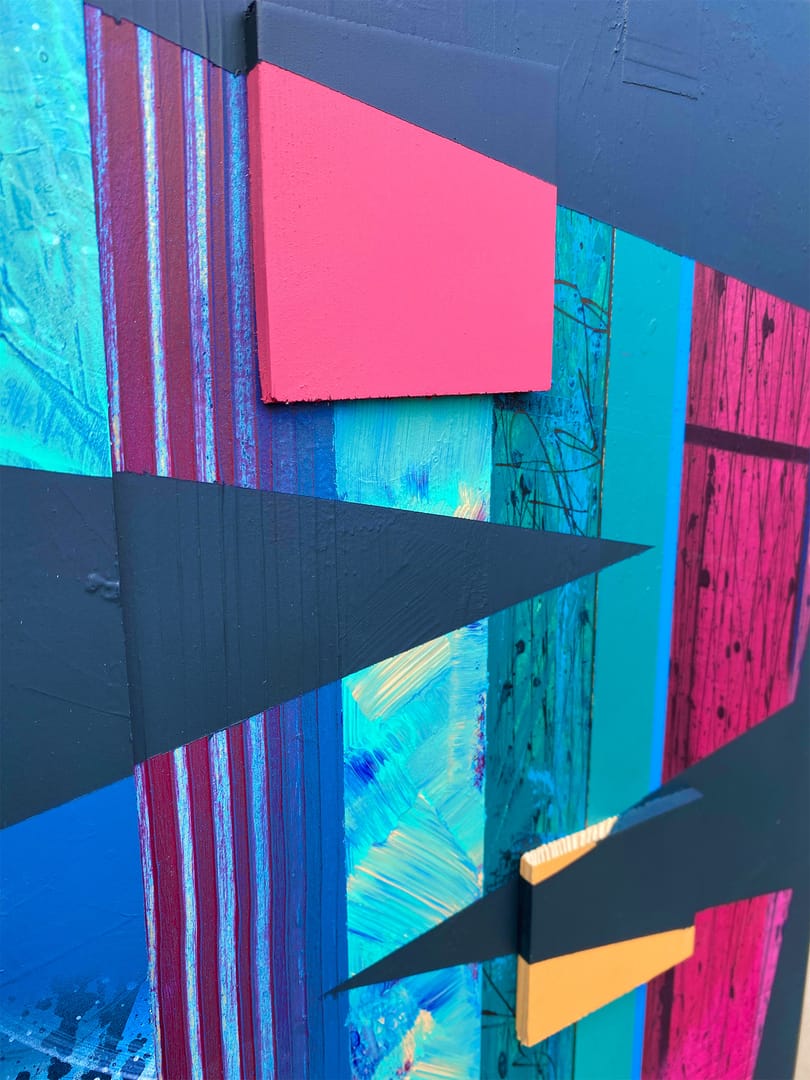 Road to – Przemysław Robert Chochół, akryl, graffiti, technika własna, technika mieszana, 2022