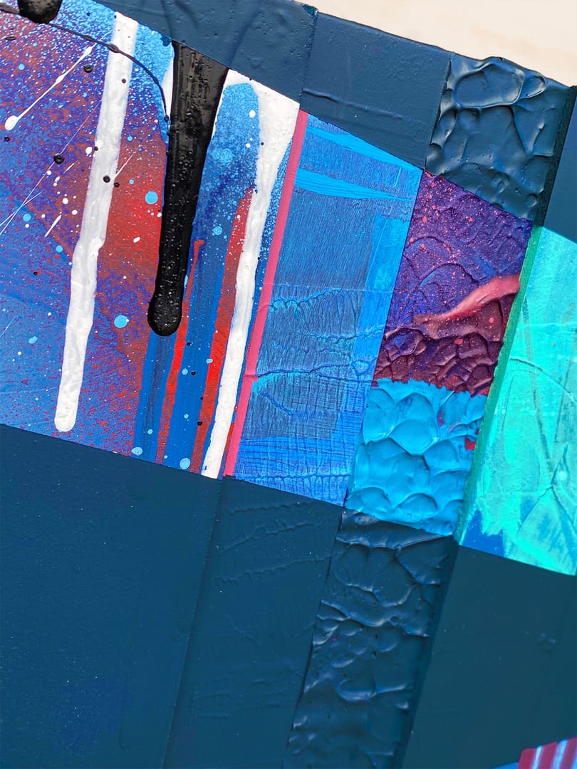 Road to – Przemysław Robert Chochół, akryl, graffiti, technika własna, technika mieszana, 2022