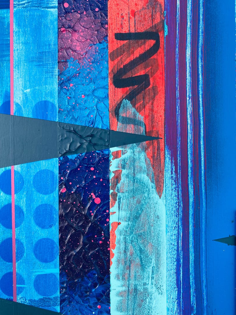 Road to – Przemysław Robert Chochół, akryl, graffiti, technika własna, technika mieszana, 2022
