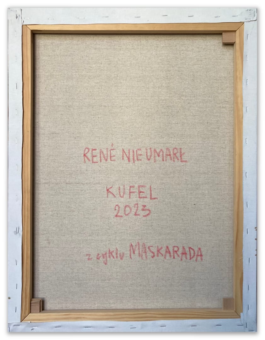 René nie umarł – Grzegorz Kufel, olej, 2023