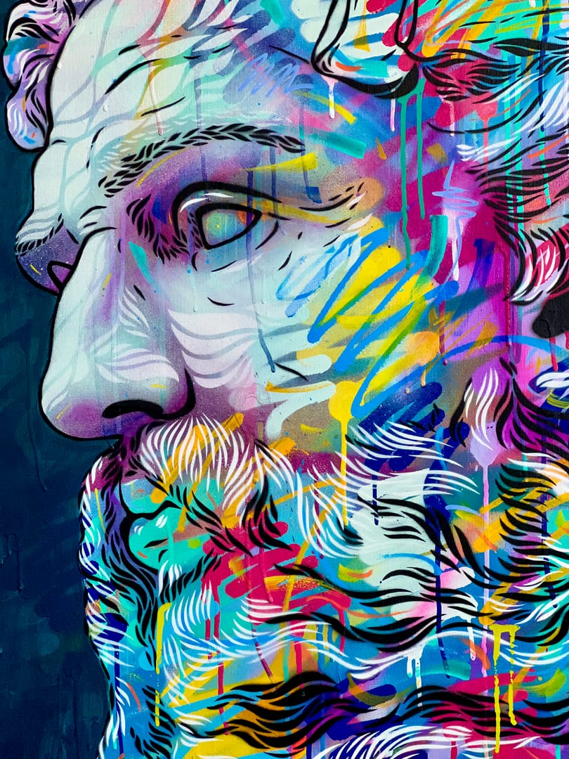 "NEPTUNE" – Michał Mąka, akryl, graffiti, 2024