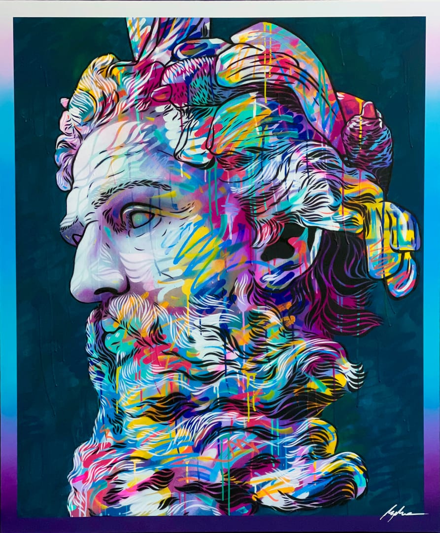 "NEPTUNE" – Michał Mąka, akryl, graffiti, 2024
