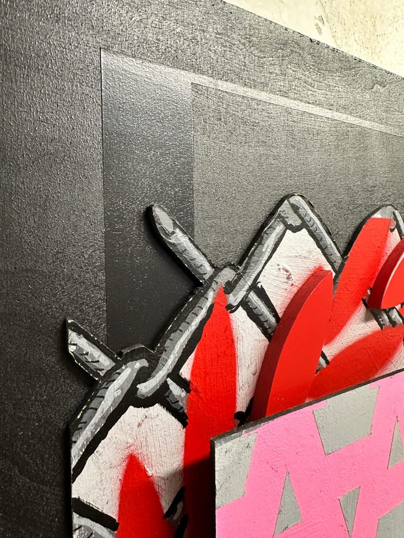 bez tytułu – Przemysław Robert Chochół, graffiti, akryl, technika mieszana, technika własna, 2024
