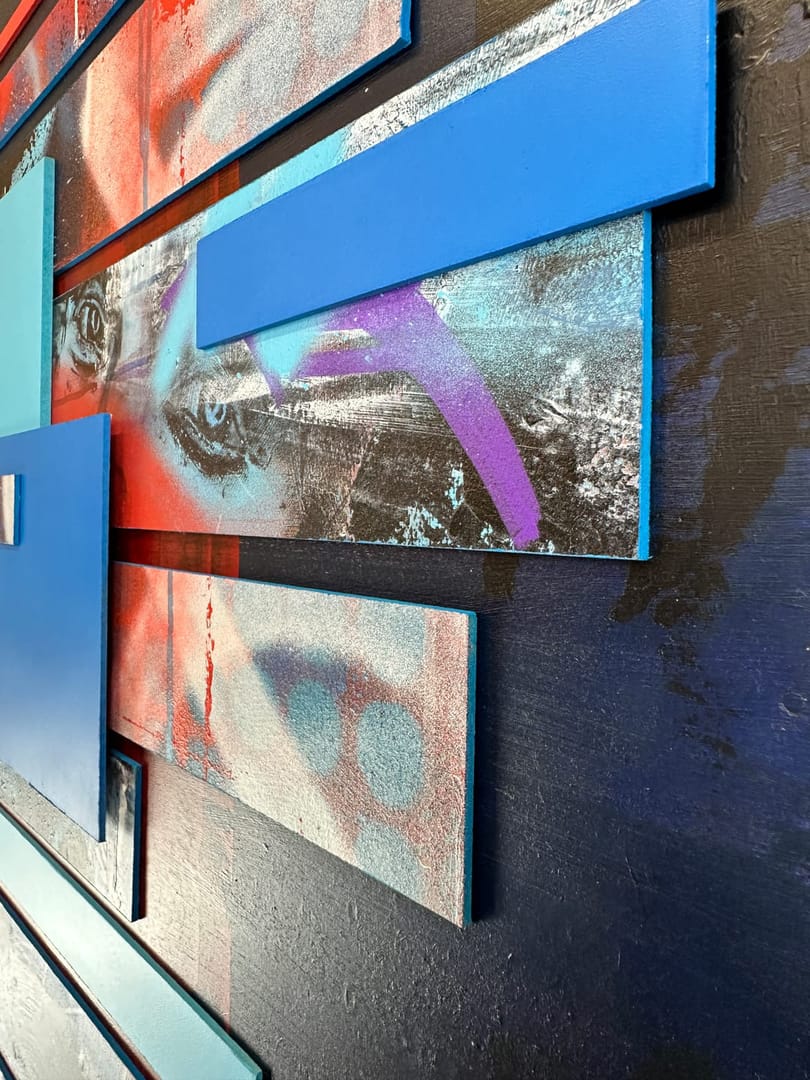 After Glitch – Przemysław Robert Chochół, akryl, technika mieszana, technika własna, 2024