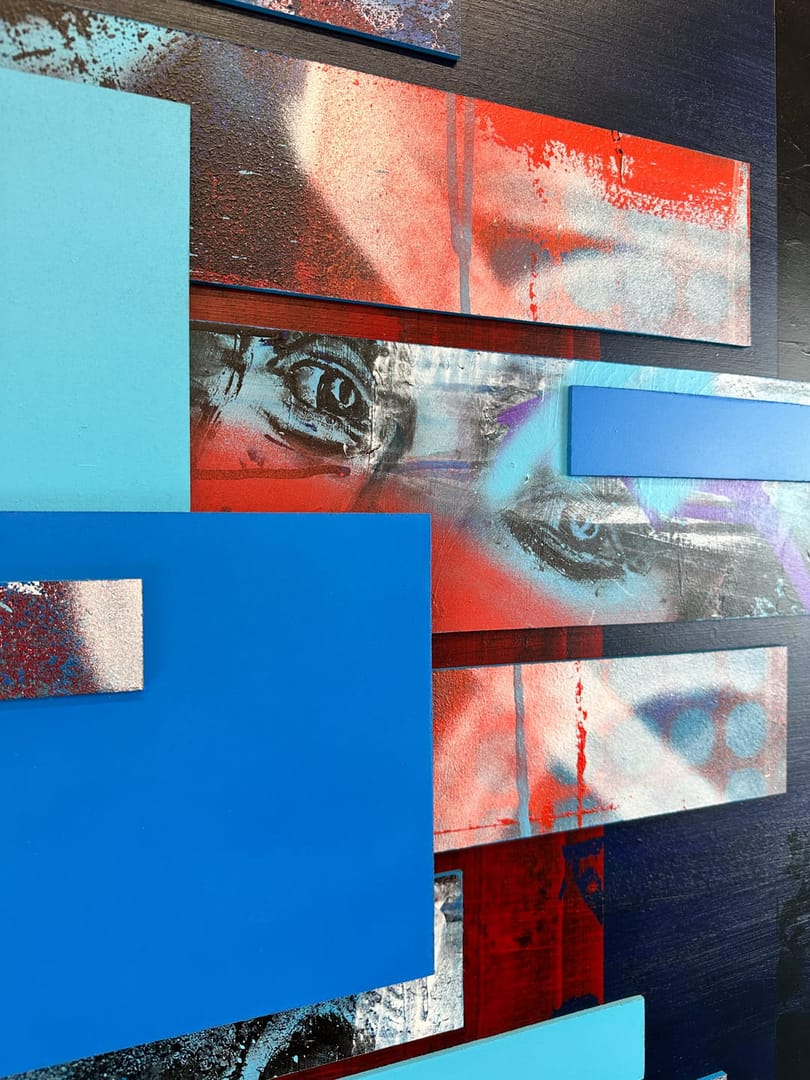 After Glitch – Przemysław Robert Chochół, akryl, technika mieszana, technika własna, 2024