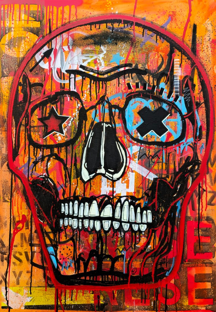 I hate this f*ucking world – Kamil Jaczyński, akryl, graffiti, kolaż, inna, technika własna, technika mieszana, 2026