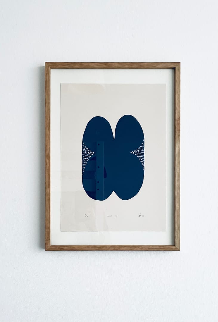 Look up 2 – Agata Kycia, linoryt, 2025