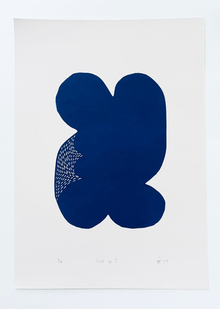 Look up 3 – Agata Kycia, linoryt, 2025