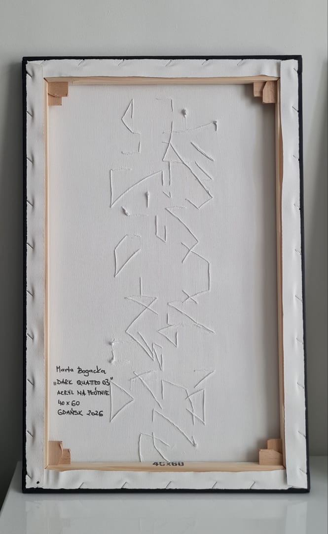"DARK QUATTRO 03" – Marta Bogacka, akryl, technika własna, 2026