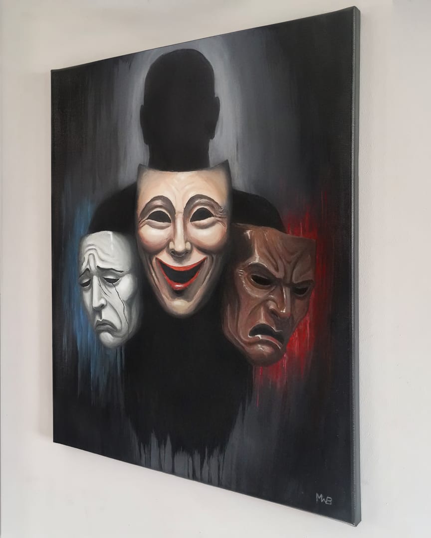 Maski – Marcin Bujas, akryl, 2026