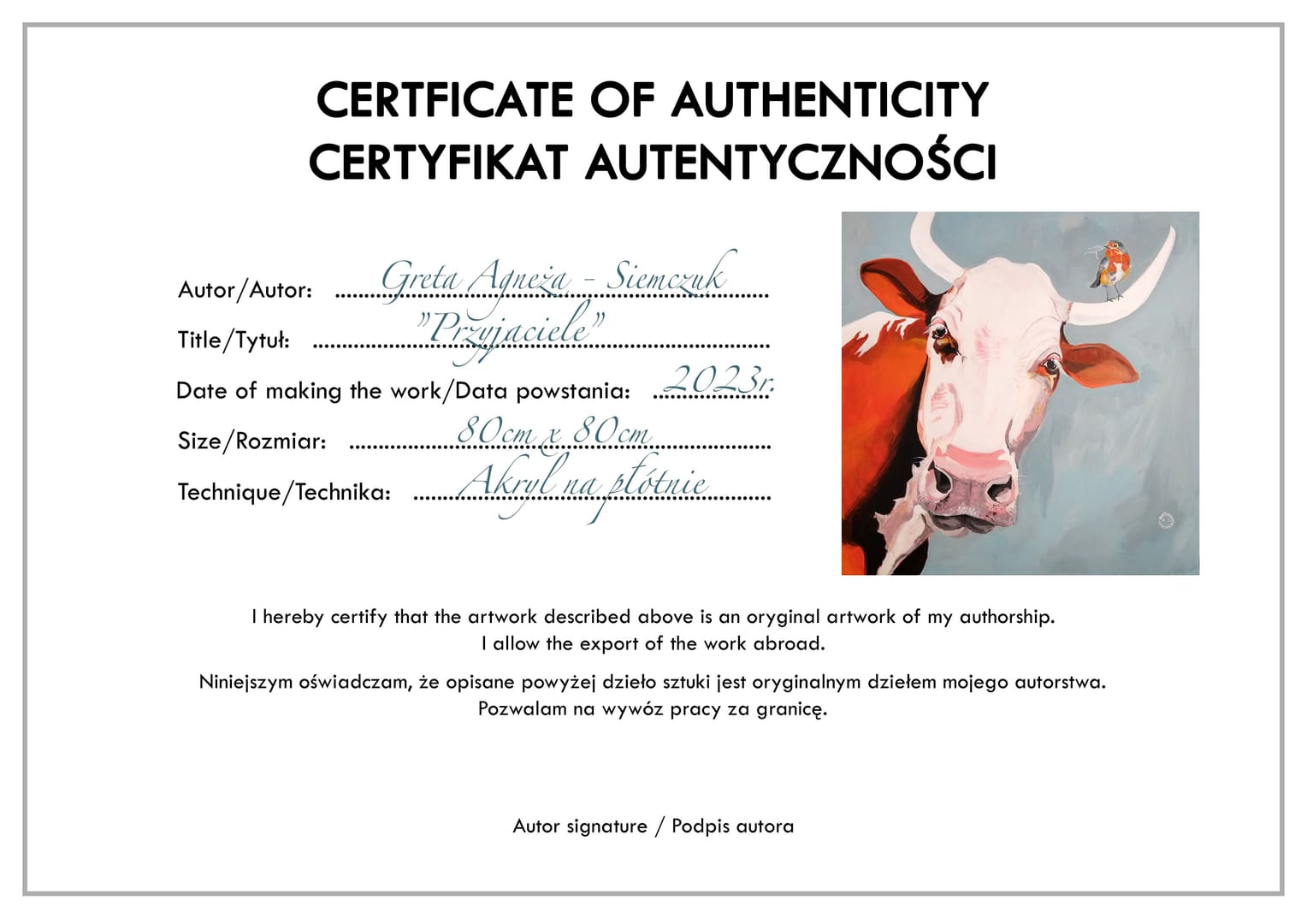Przyjaciele – Greta Agneża-Siemczuk, akryl, 2023